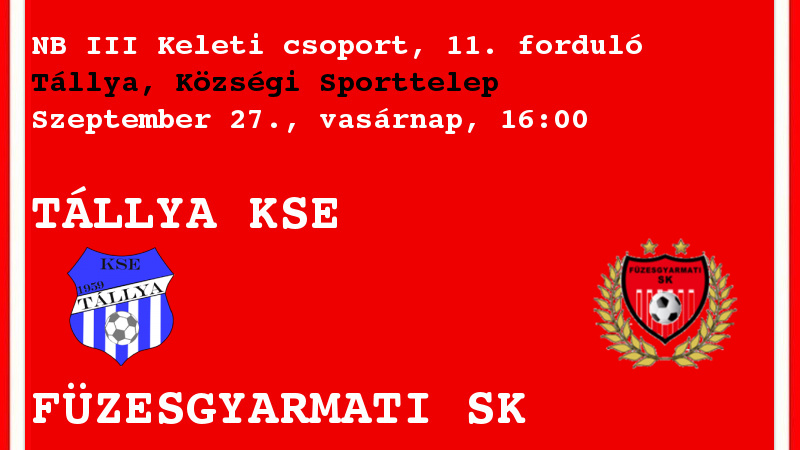 Tállyán folytatjuk a bajnokságot